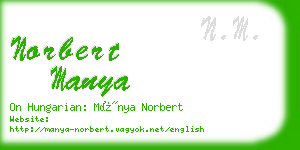 norbert manya business card